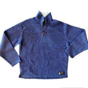 Southern‎ Marsh Appalachian Pile Sherpa Pullover Sweater Size S 1/4 Zip Fleece